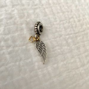 Angel Wing and Heart Dangle Charm - Pandora